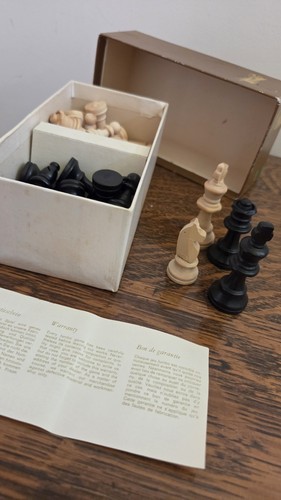 Vintage wooden chess set