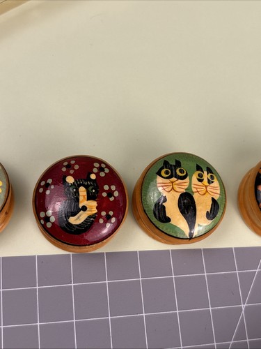 Vintage hand painted wooden - vintage,