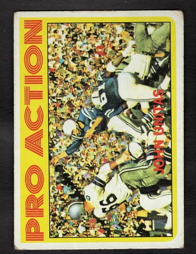 1972 johnny unitas topps - johnny,