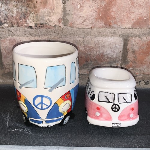 Ceramic campervan egg cup - vw,