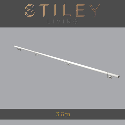 Matt white stair - stair, handrail