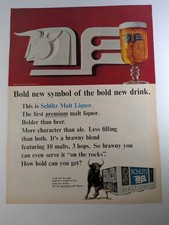Schlitz Beer 1965 Original Paper Magazine Advert