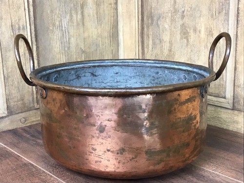 Antique copper stock pot - antique,