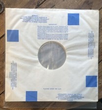 Vintage DECCA BLUE BLOCKS STEREO Poly-Lined Die-Cut Inner Sleeve Authentic USED