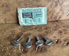 3/16” BSW X 3/8” Whitworth Unshouldered Steel Thumb Screws X 4