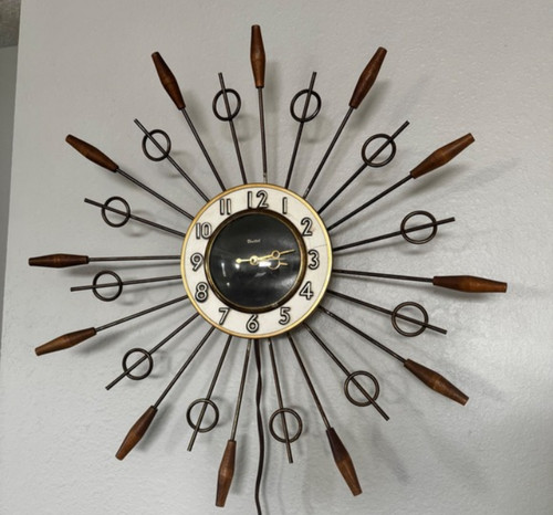 Vtg mcm united - sunburst, wall