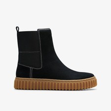 Clarks Kids Unisex,Girls,Boys Tor Hill Top Older Black Torhill,Ankle Boots Suede