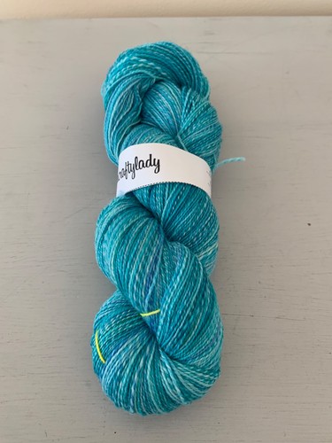 Hand dyed spun yarn - spun, on