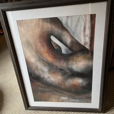 Contemporary School Abstract Nude Study Framed and Signed. Large 83x106cm VGC