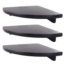 Black Wooden Corner Shelves