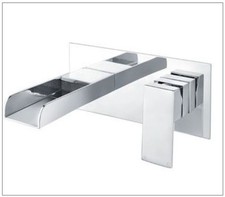 Victoria Wall Mounted Basin Mixer in Chrome TAP009 - Free Shipping