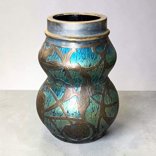 Antique loetz iridescent art - antique,