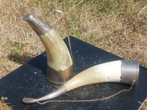 Vintage drinking horns - vintage, 7"