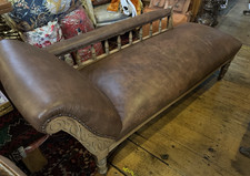 Solid Oak Chaise Vintage