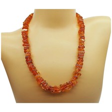 Vintage Natural Baltic Amber Chunky Polished Nugget Bead Statement Necklace