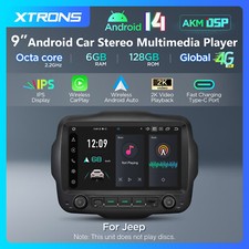 XTRONS For Jeep Renegade 2015-20 Android 14 Car Stereo 6+128GB GPS Radio CarPlay