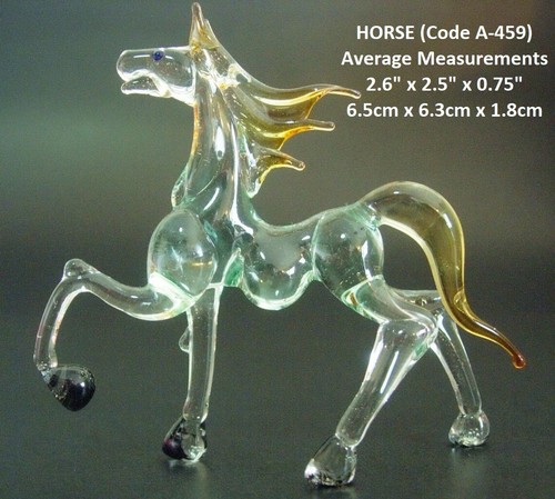 Blown glass horse figurine - horse,