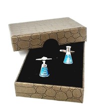 Chemist Mixing Erlenmeyer Flask Cufflinks.  + Gift Box 207