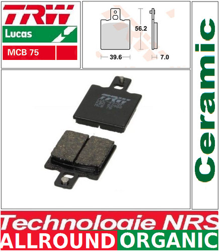 Rear brake pads trw lucas - brake,