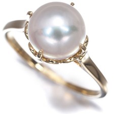 Auth Mikimoto Ring Akoya Pearl
