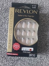 Revlon Studio Silver And Black Crossover French Manicure False Nails