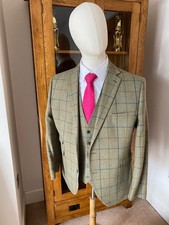 BNWOT BROOK TAVERNER HAINCLIFFE TWEED BLAZER JACKET & WAISTCOAT 46 REGULAR
