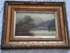 Antique framed oil - framed,