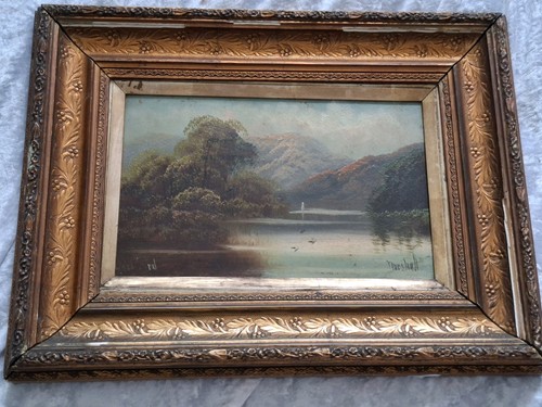 Antique framed oil - framed, painting