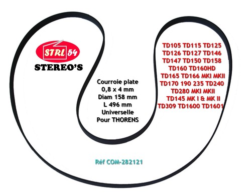 Belt for turntable thorens - hq,