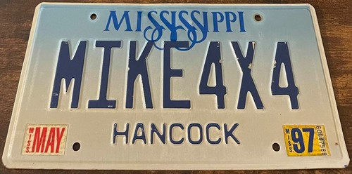 Mike 4x4 vanity license plate - 4x4,