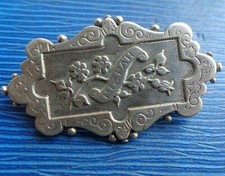 Victorian Silver Mizpah Brooch