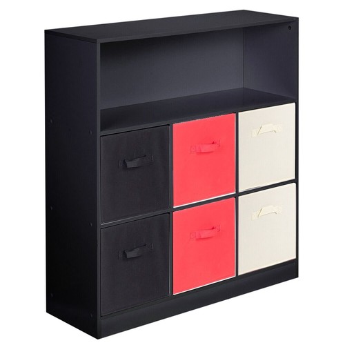 Wooden wide cubed bookcase - wide, 7