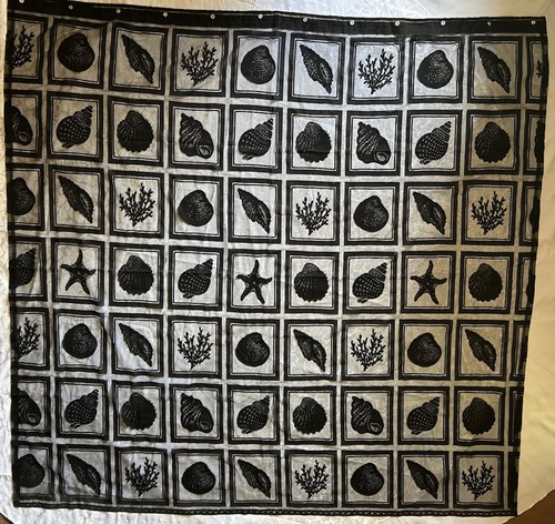 Black lace sea shell themed - shell,