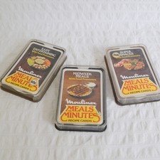 3 Sets Of Vintage Recipe Cards Moulinex Meals in Minutes Super Snacks Midweek