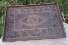 Vintage Carved Wooden Tray