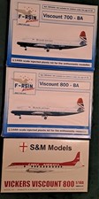 1/144 Vickers Viscount 700 By FRSIN,  Viscount 800 By FRSIN, VISCOUNT 800 S&M X2