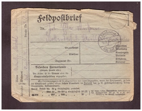 German reich feldpostbrief - german,