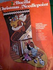 Bucilla Christmas Stocking  Kit 60392 16" Long Needlepoint Stocking