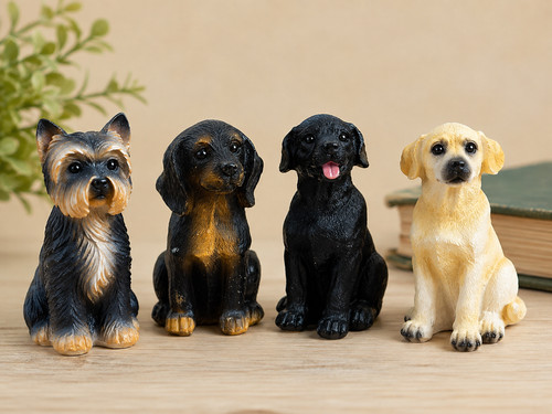 1970s vintage dog figurines - dog,