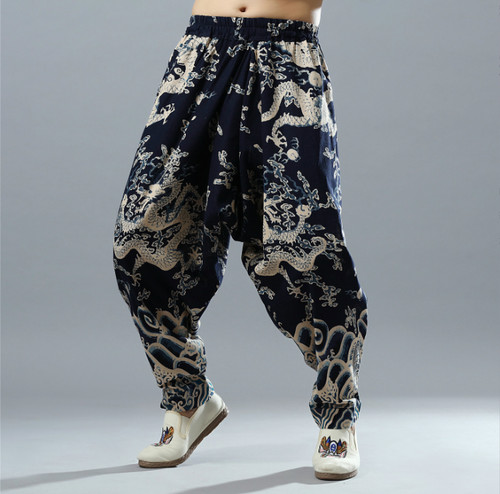 Men cotton linen casual - men, pants