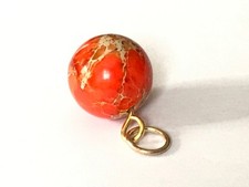 9 ct gold orange sea jasper