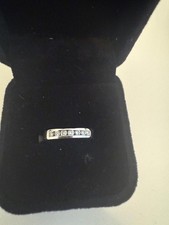 9ct White Gold Diamond Band Size I