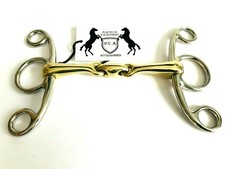 German Silver Elevator Horse Bit with Lozenge Double Jointed Jumping Horse Show