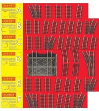 OO Gauge HORNBY Trakmat Extension Pack A-F Nickel Silver Track