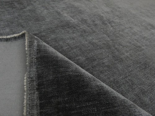 Dark grey velvet chenille - dark,