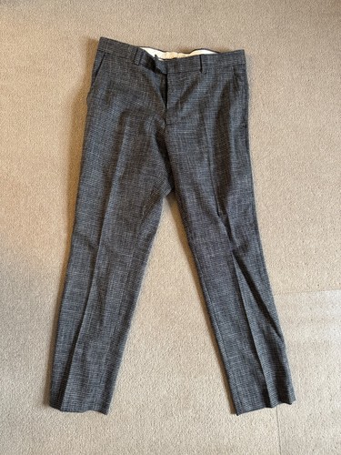 Mens blue houndstooth trousers - blue,