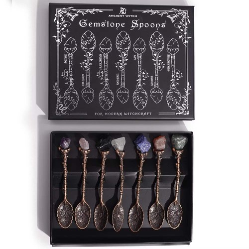 Bronze spoon set piece - set, 7