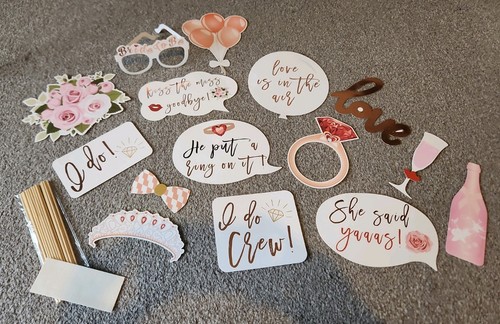 Bridal selfie prop - set, hen