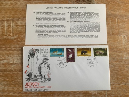 Jersey 1972 fdc wildlife - jersey,