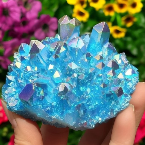 Titanium aura blue quartz - aura,